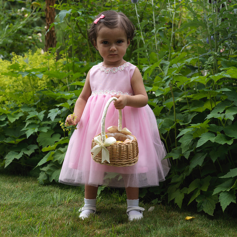 Pink Daisy Tulle Dress