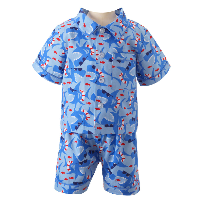 Shark Print SS Pyjamas