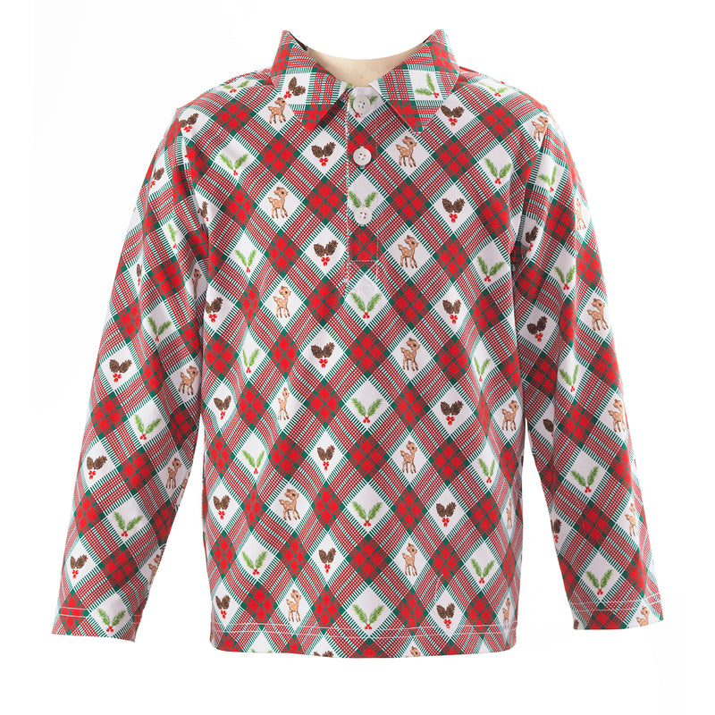 Festive Fawn Polo Shirt