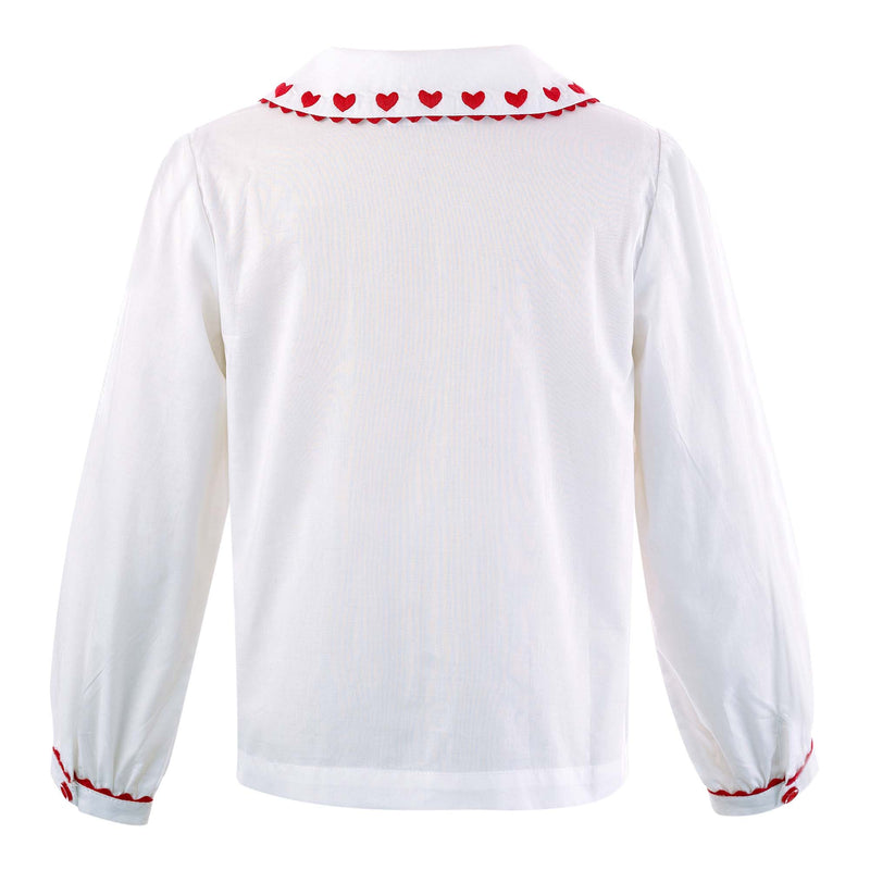 Heart Embroidered Blouse