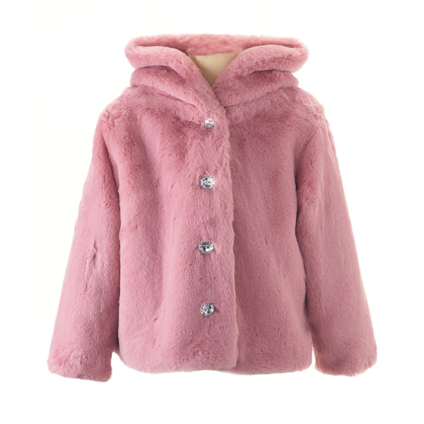 Pink Faux Fur Short Coat