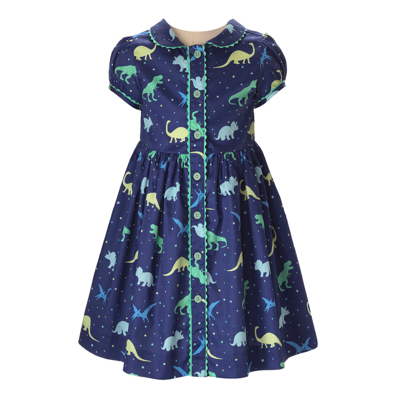 Dinosaur Button-Front Dress