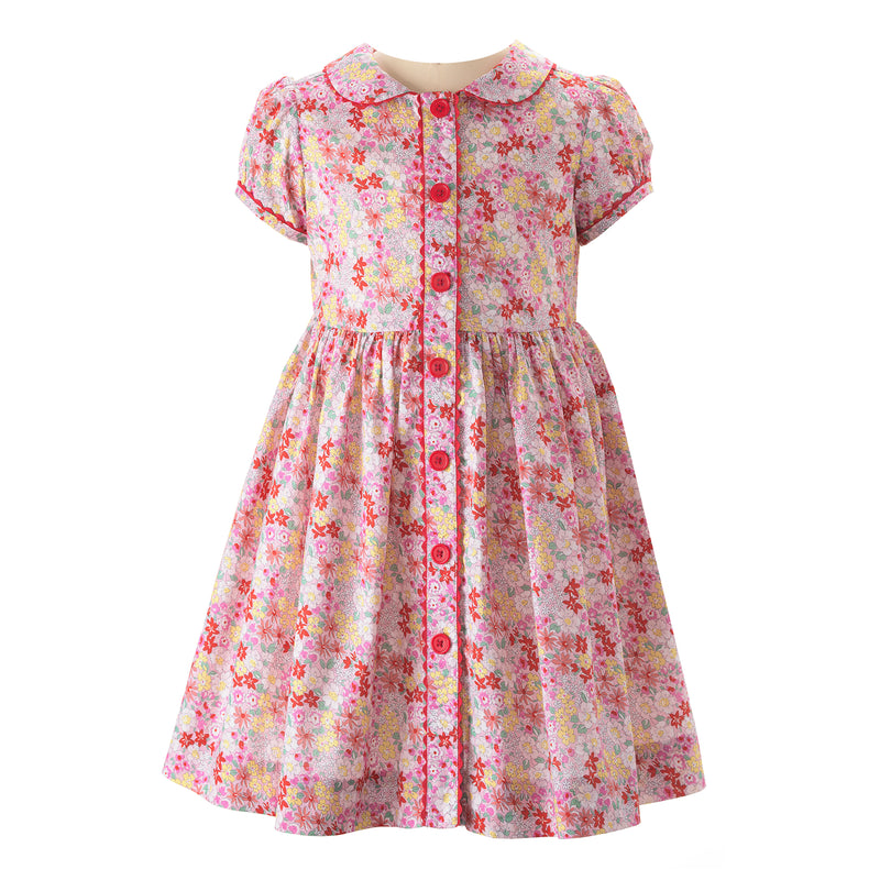 Ditsy Garden Button-Front Dress