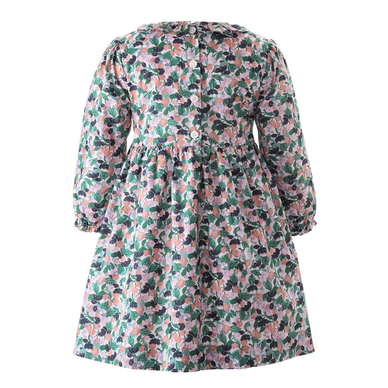 Berry Floral Smocked Dress
