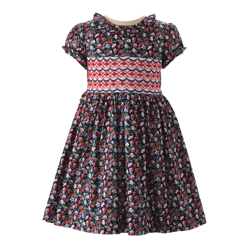 Midnight Floral Smocked Dress