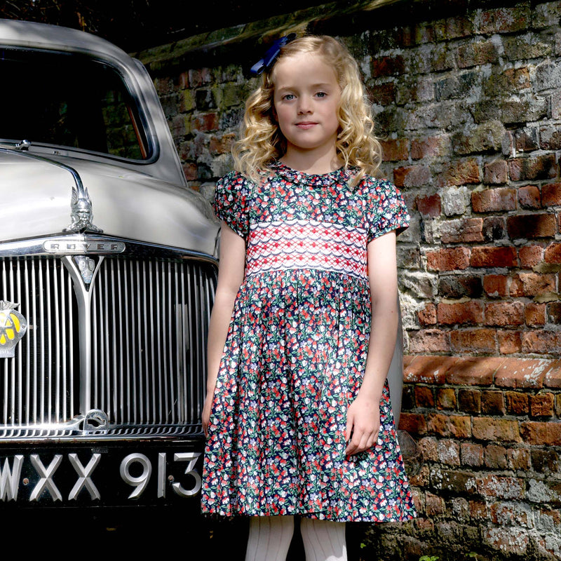 Midnight Floral Smocked Dress