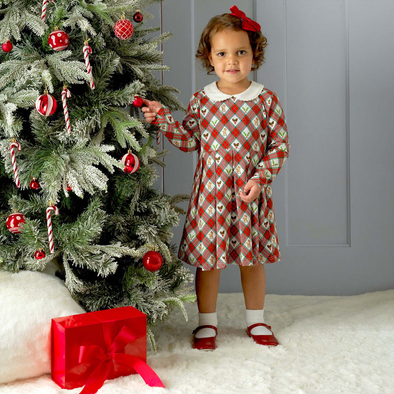 Festive Fawn Jersey Dress