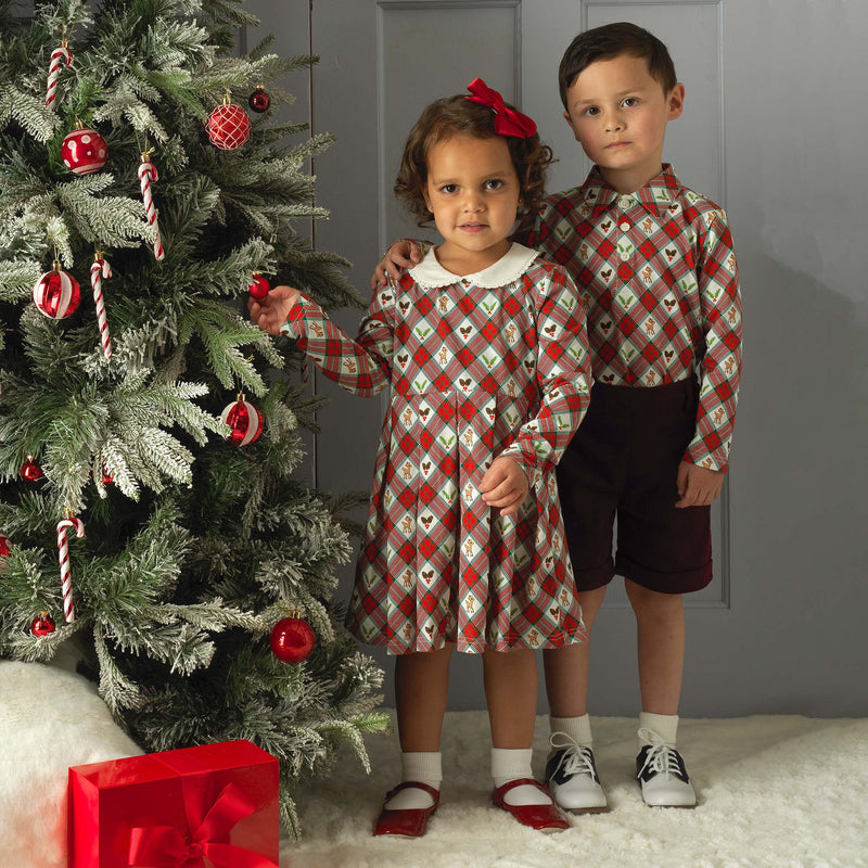 Festive Fawn Jersey Dress