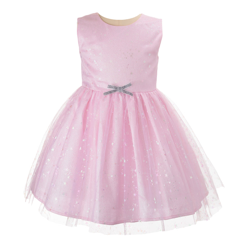 Pink Sparkle Star Tulle Dress