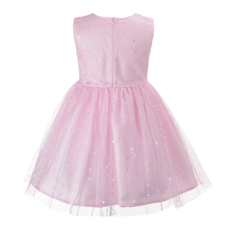 Pink Sparkle Star Tulle Dress