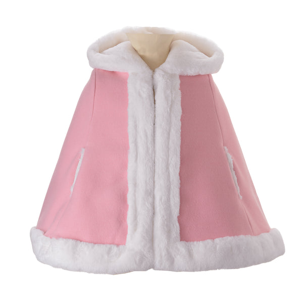 Faux fur Trim Cape