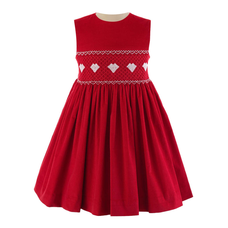 Heart Smocked Pinafore