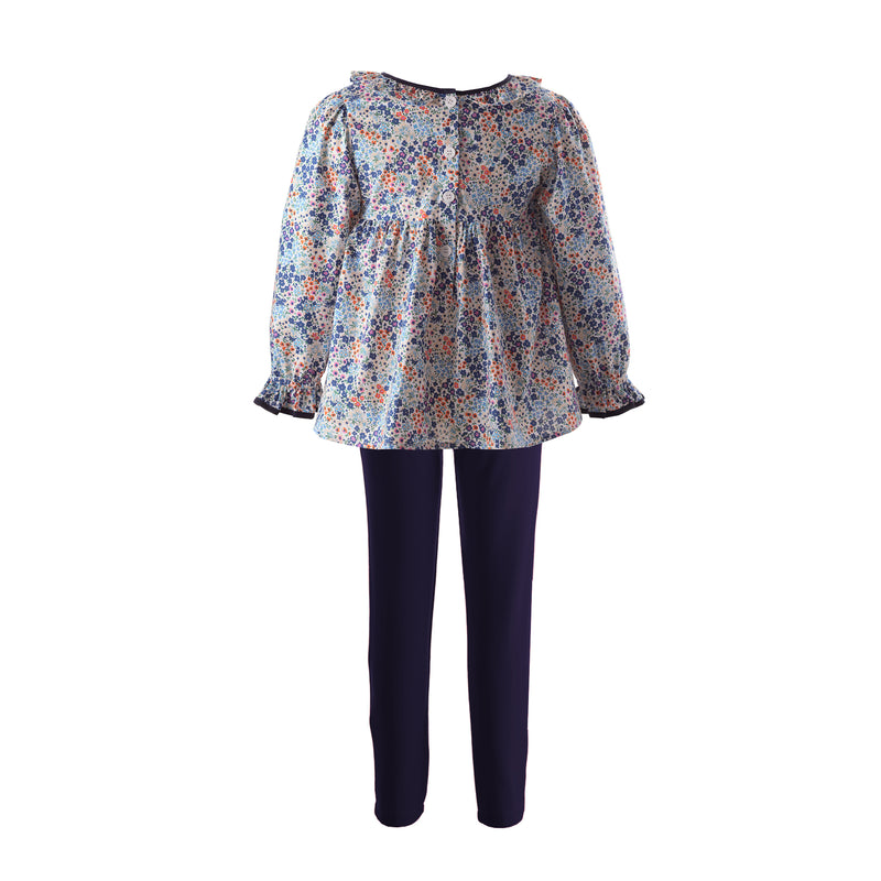 Mini Floral Frill Top & Leggings Set