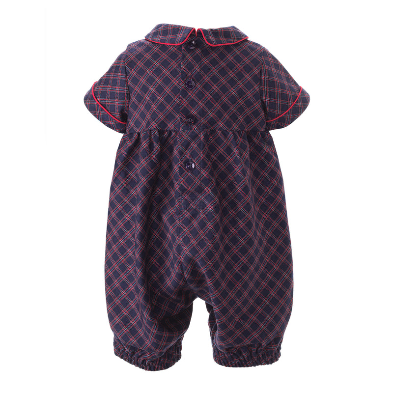 Train Smocked Babysuit