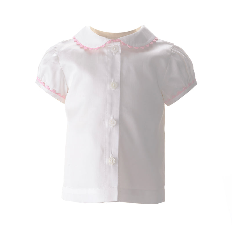 Pink Ric Rac Trim Blouse