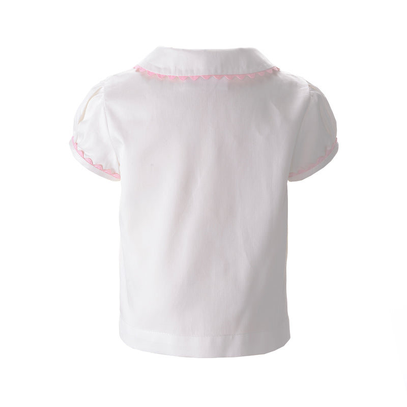 Pink Ric Rac Trim Blouse