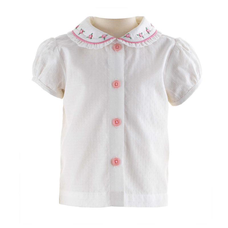 Rosebud Embroidered Blouse