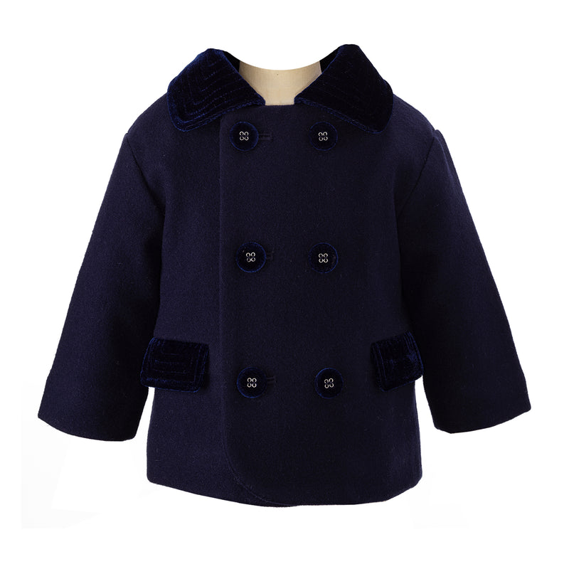 Navy Double Breasted Coat