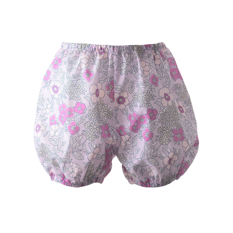 Lilac Floral Button-Front Dress & Bloomers
