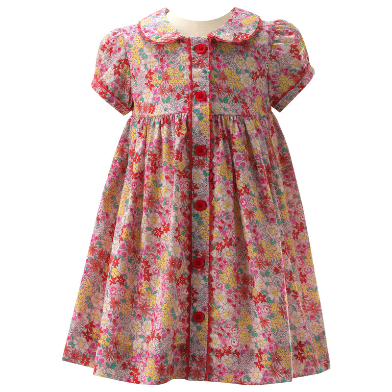 Ditsy Garden Button-front Dress & Bloomers