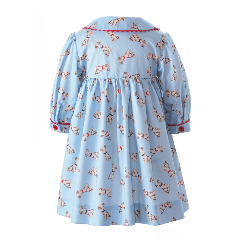 Puppy Button-Front Dress & Bloomers