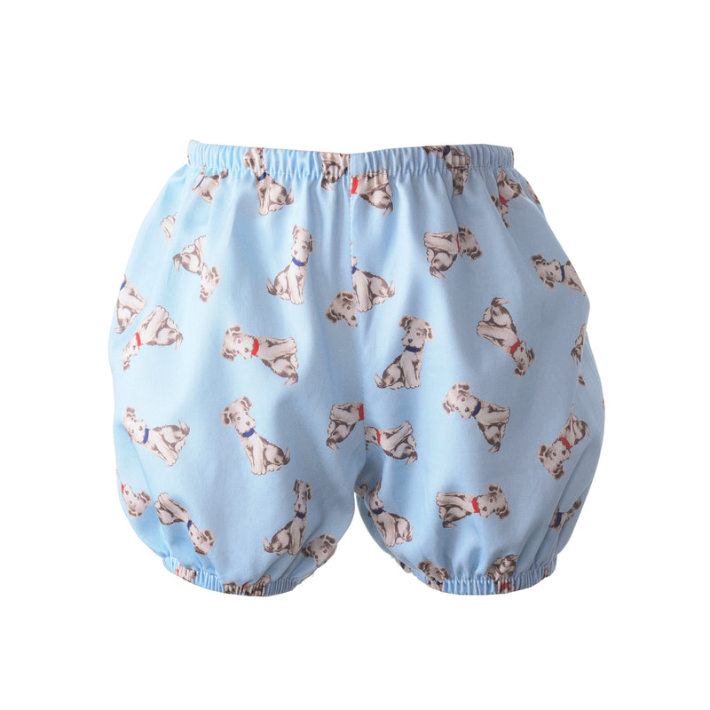 Puppy Button-Front Dress & Bloomers