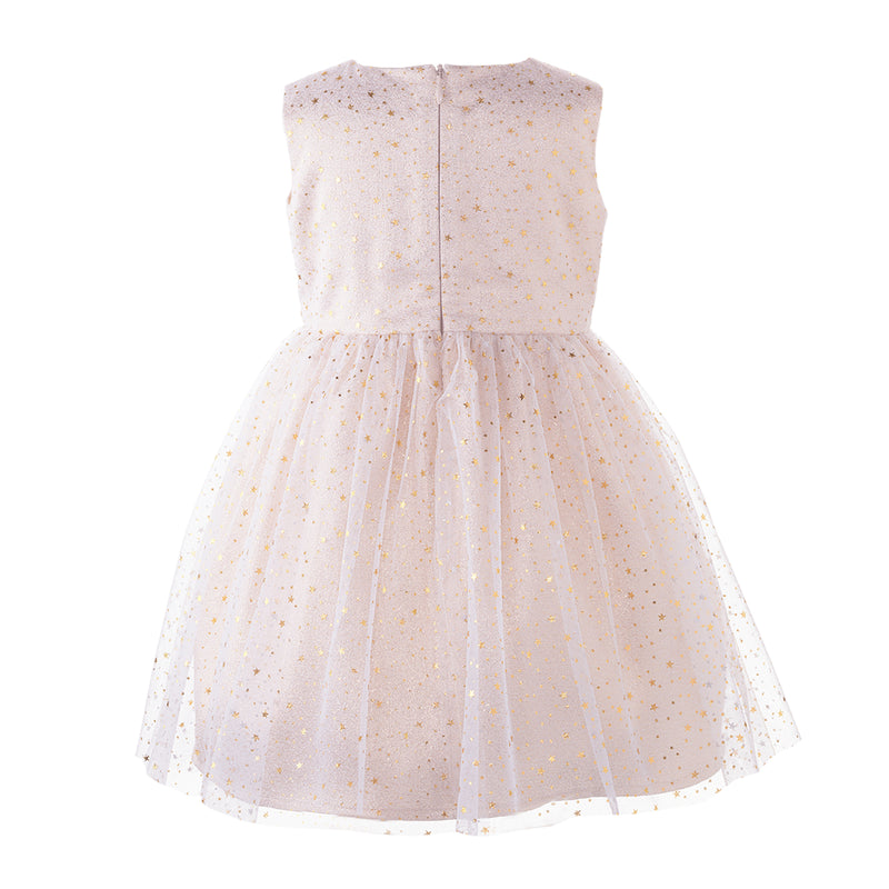 Sparkle Star Tulle Dress Gold