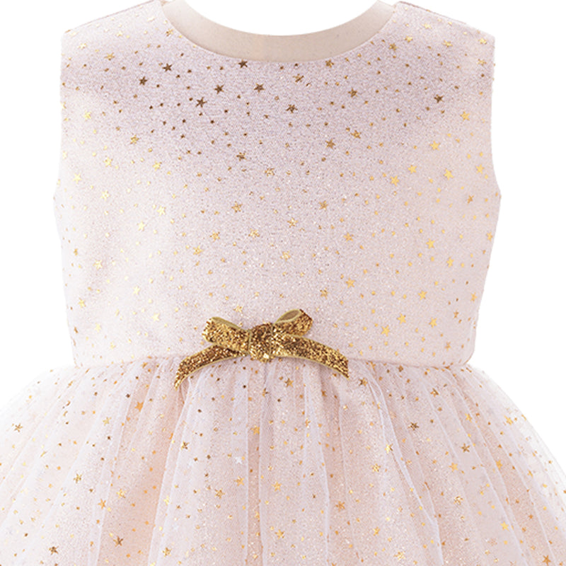Sparkle Star Tulle Dress Gold