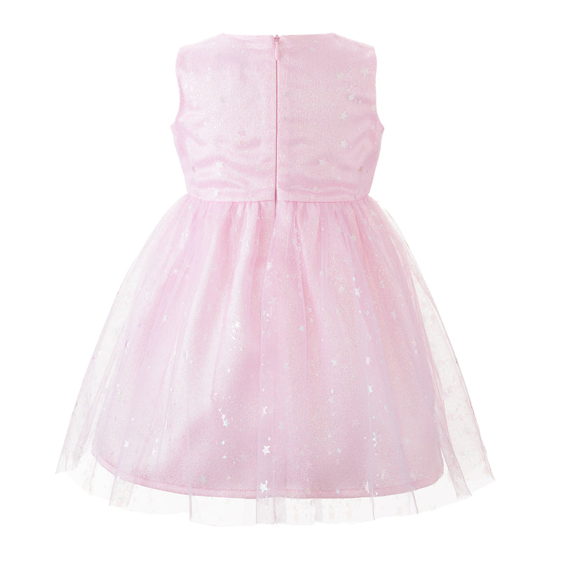 Pink Sparkle Star Tulle Dress