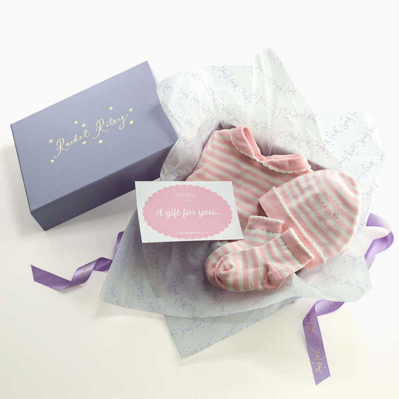 Pink Knit Playsuit Gift Set