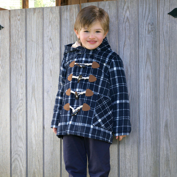 Check Duffle Coat