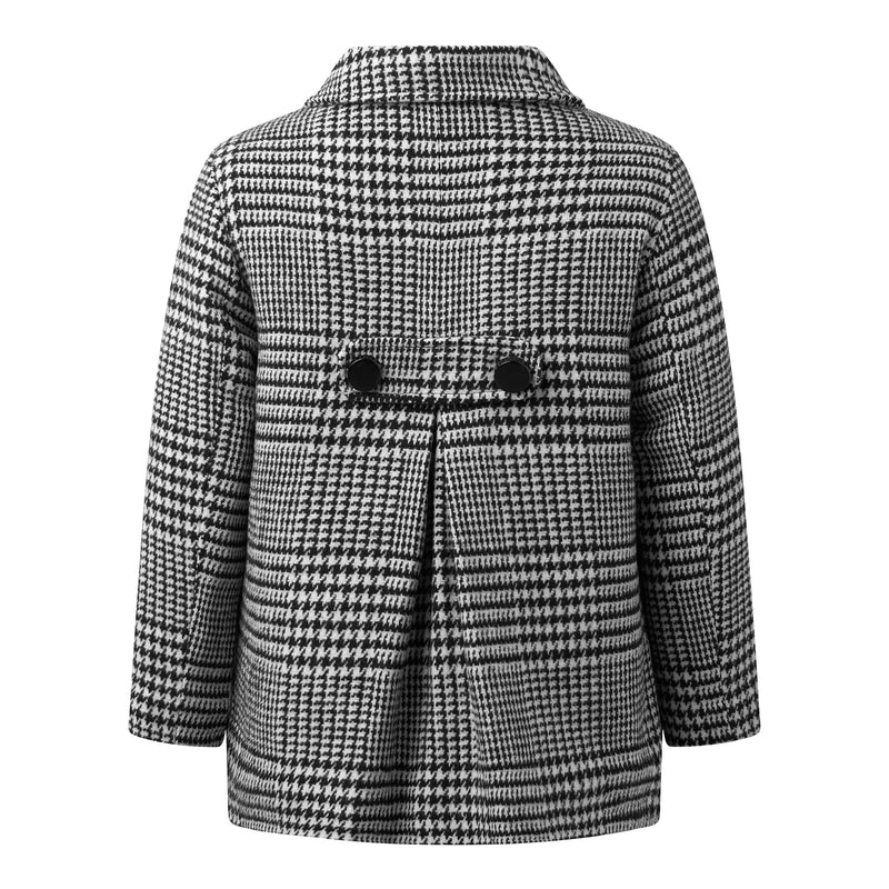 Houndstooth Double Breasted Coat