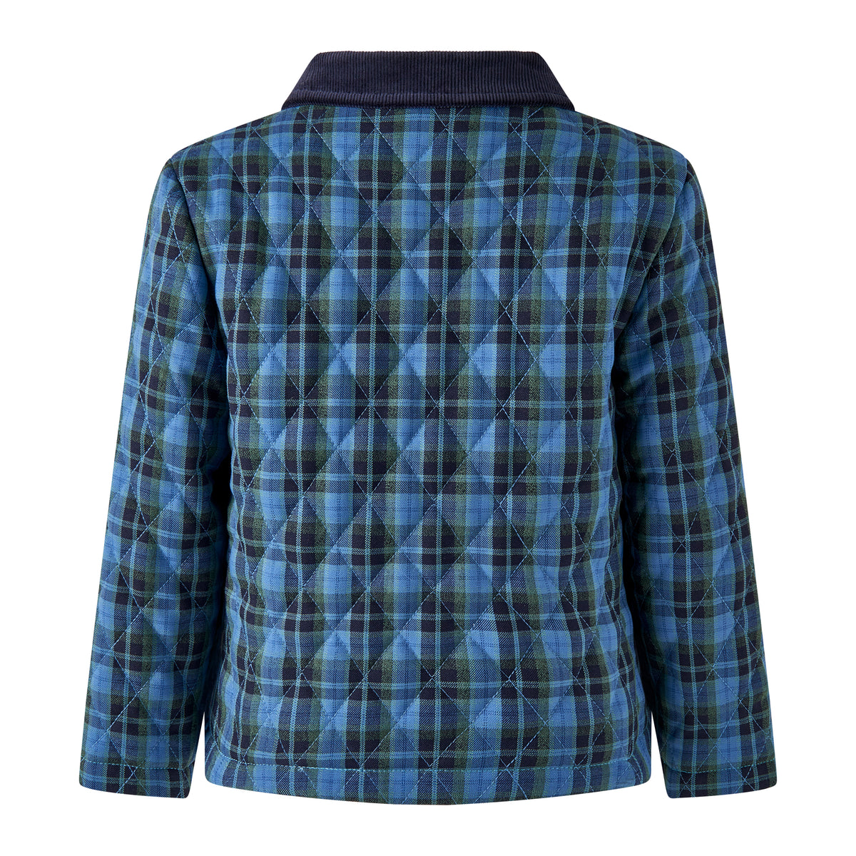 Check Quilted Jacket, Blue