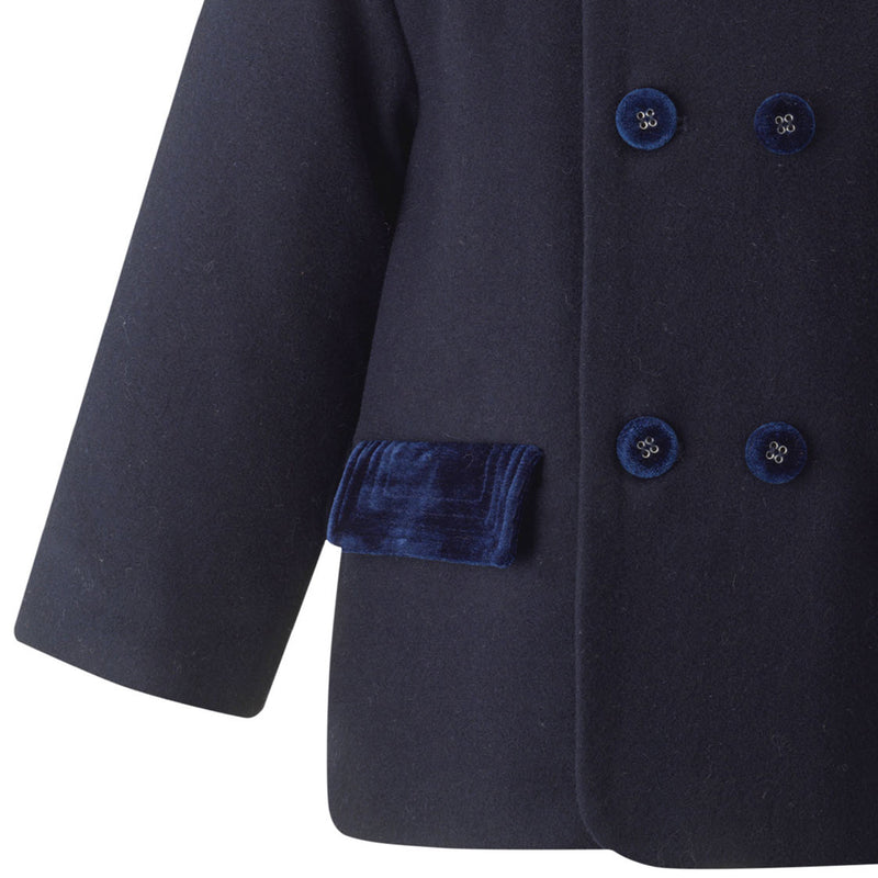 Navy Double Breasted Coat