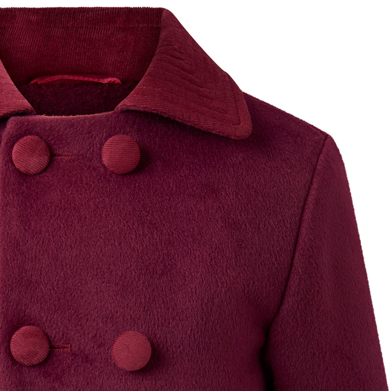 Burgundy Double Breasted Coat