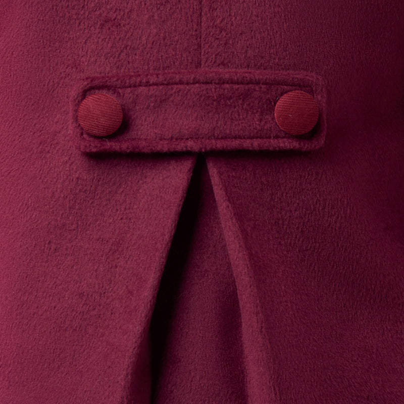 Burgundy Double Breasted Coat