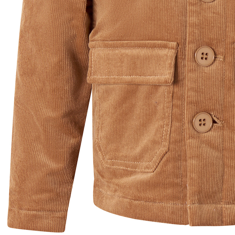 Brown Cord Shearling Jacket