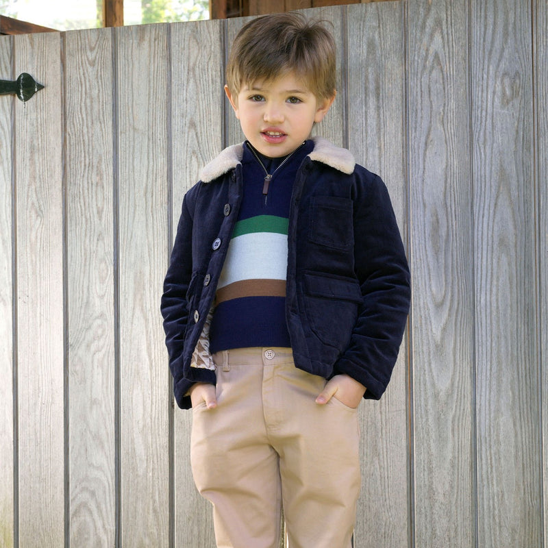 Cord Shearling Jacket