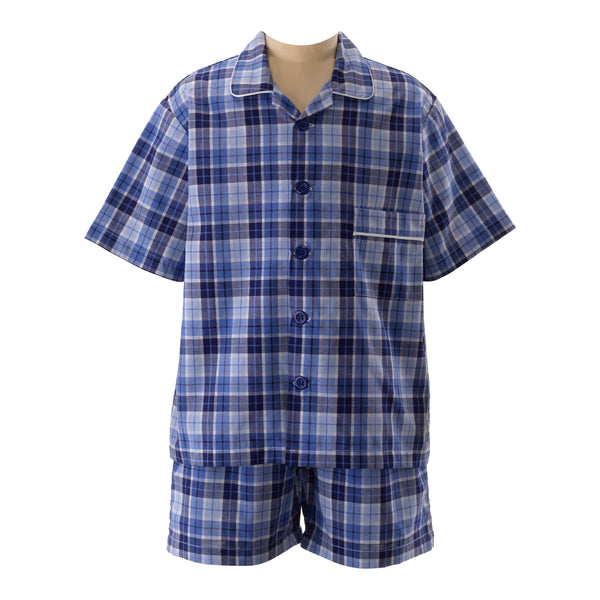 Blue Plaid Short Pyjamas