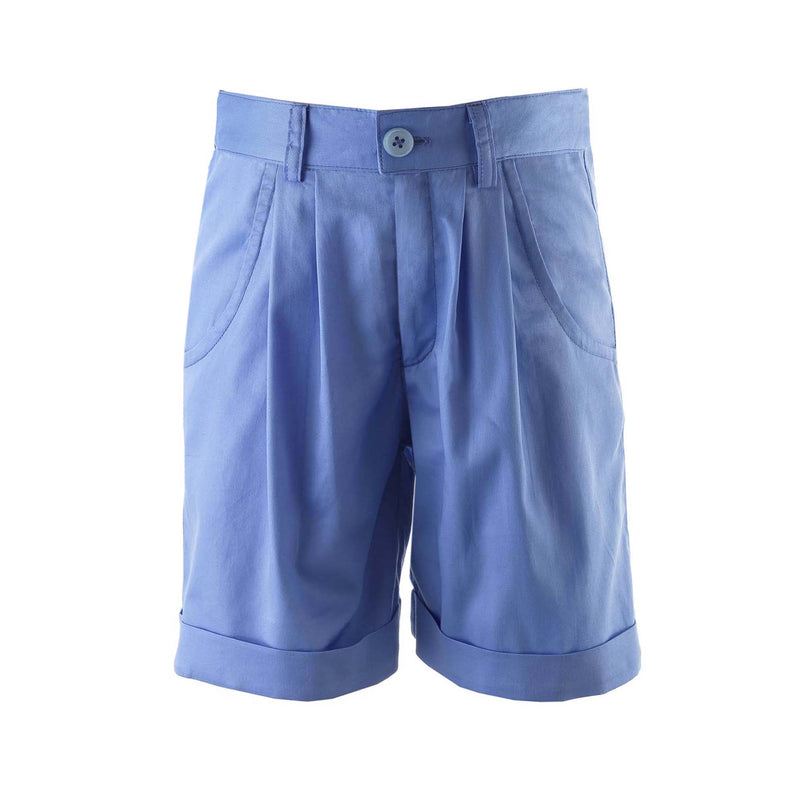 Blue Tailored Shorts