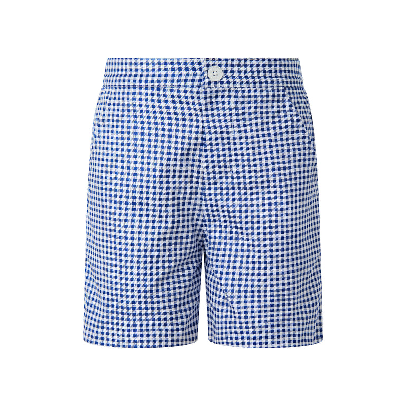 Navy Gingham Shorts