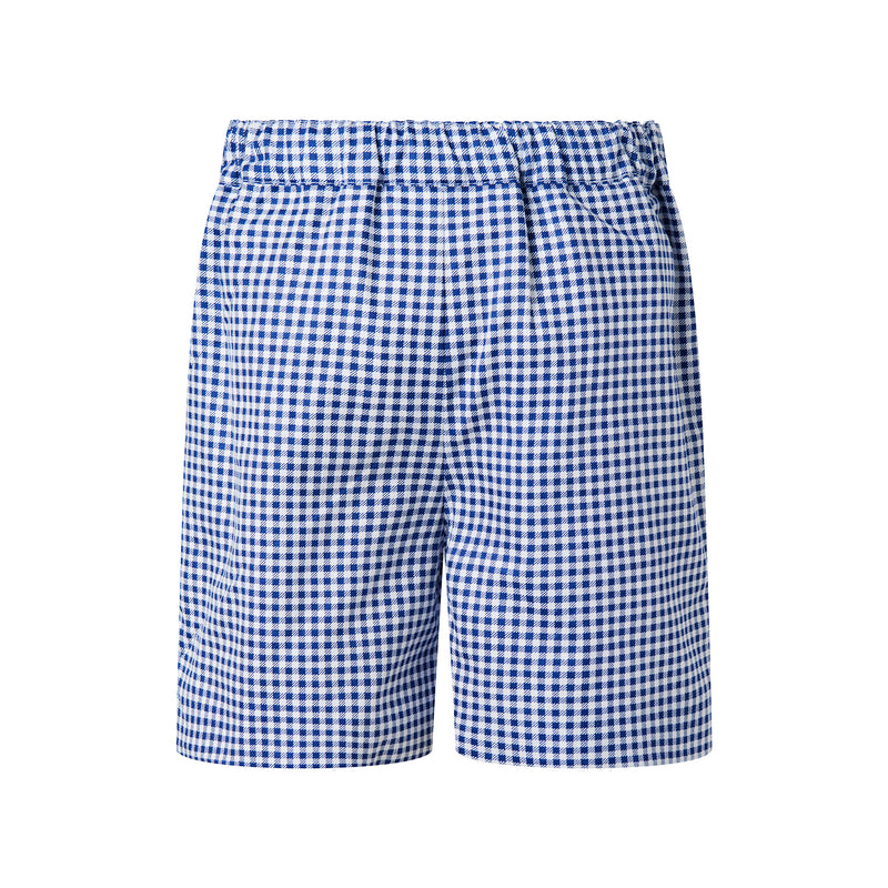 Navy Gingham Shorts