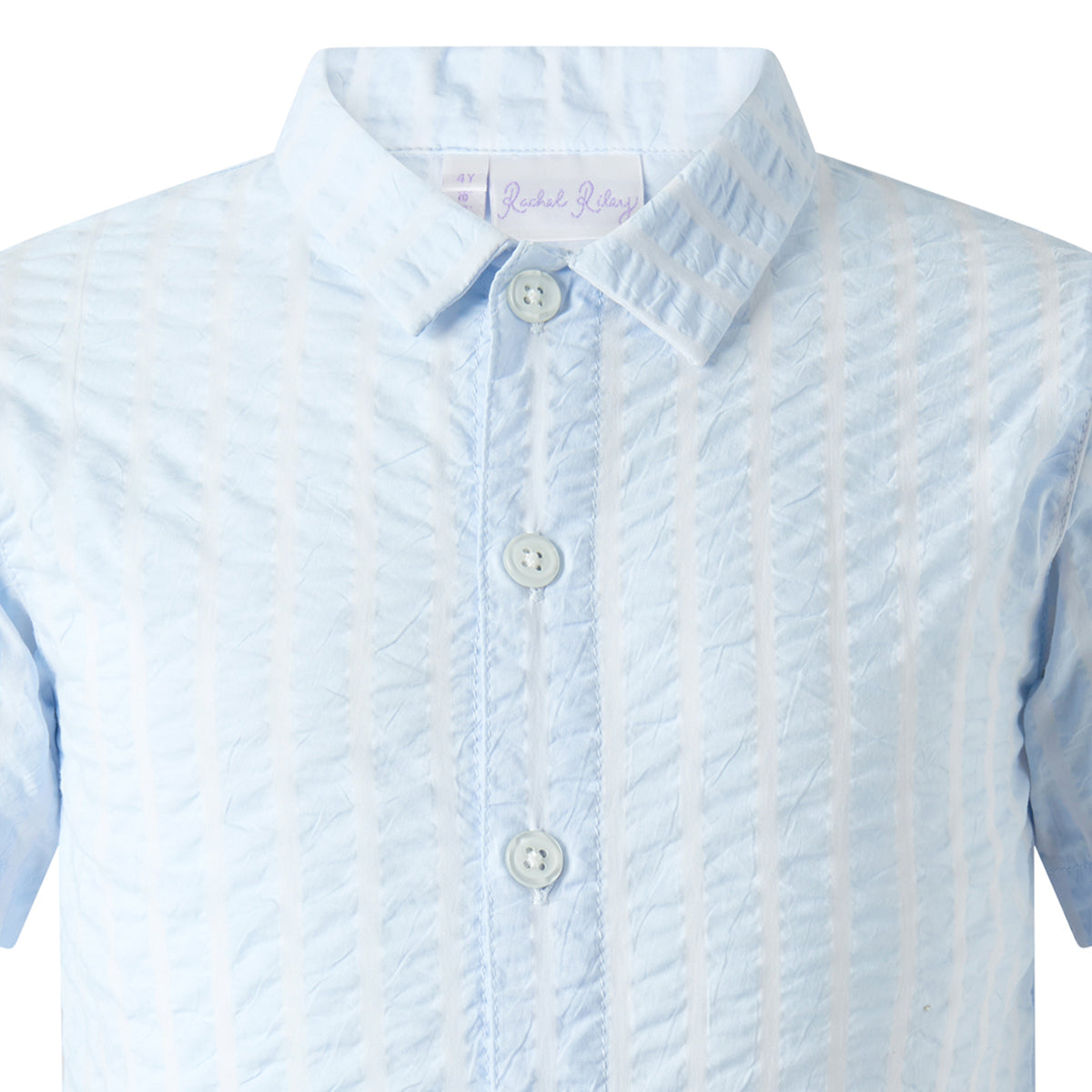 Blue Seersucker Shirt
