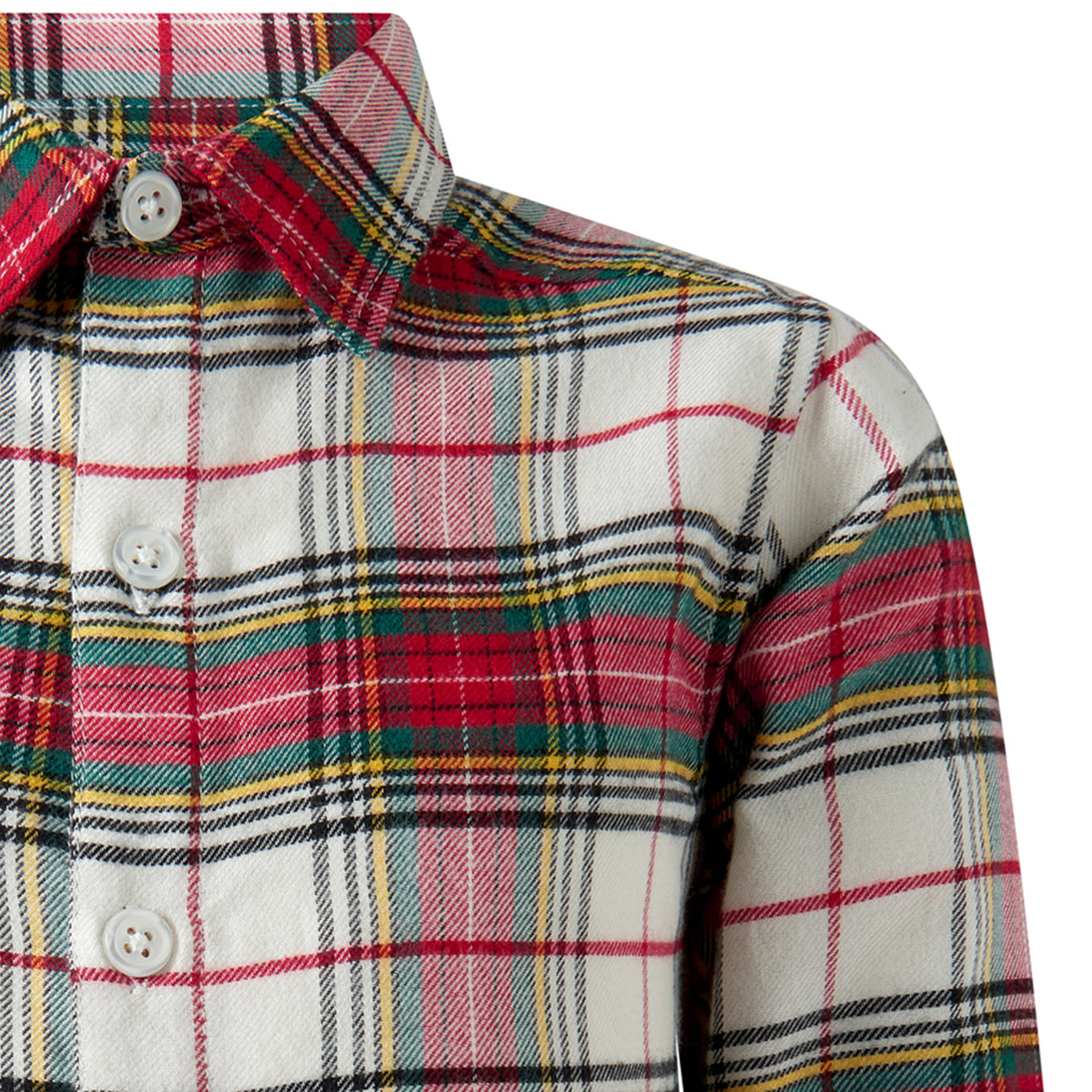 Ivory Tartan Flannel Shirt