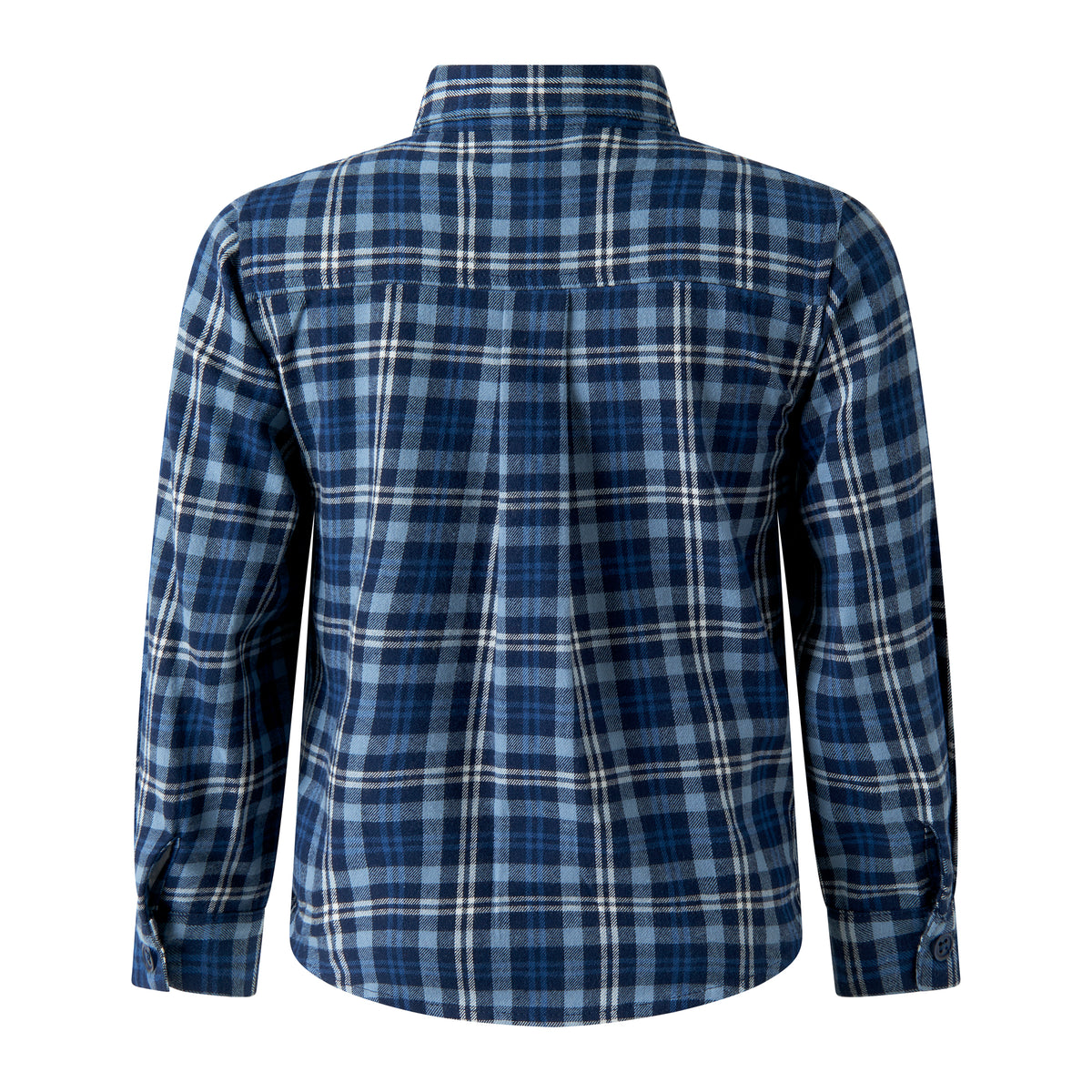 Navy Flannel Check Shirt