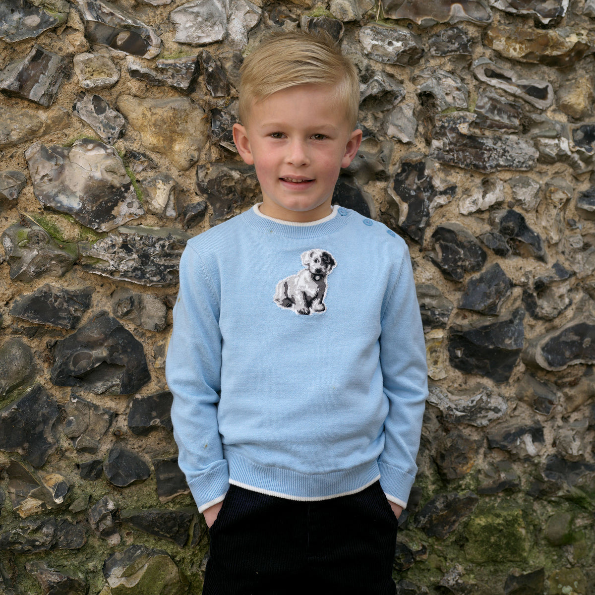 Blue Puppy Sweater