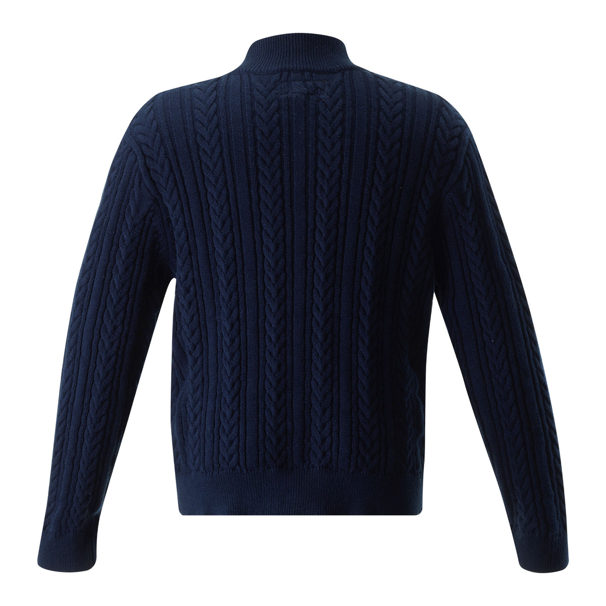 Navy Half-zip Cable Knit Sweater
