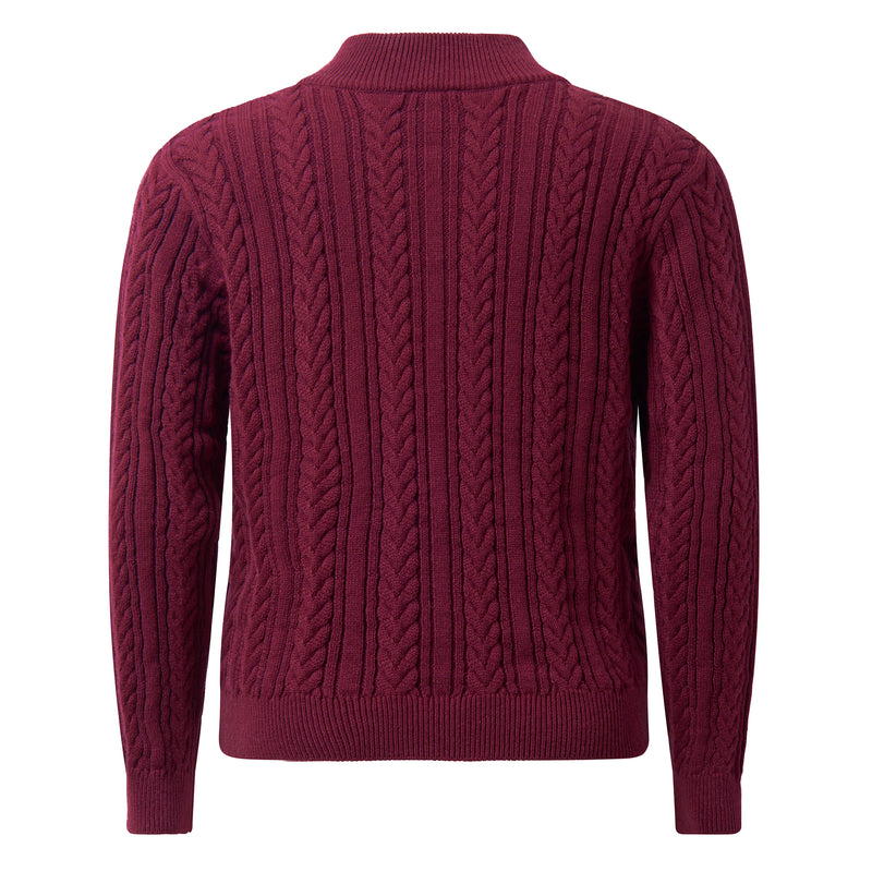 Half-zip Cable Knit Sweater