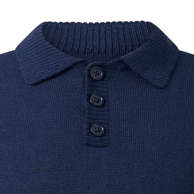 Navy Fairisle Collar Sweater