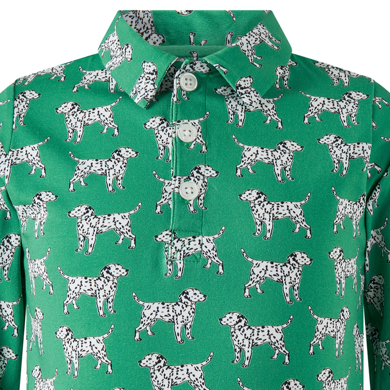 Green Dalmatian Polo Shirt